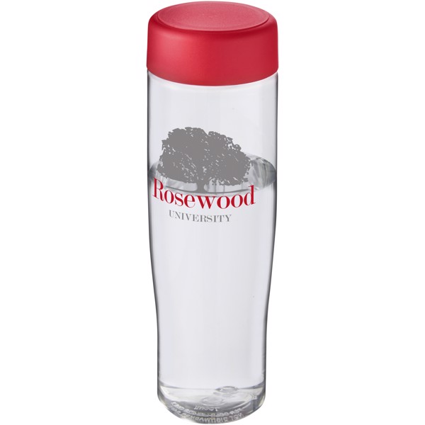 H2O Active® Tempo 700 ml screw cap water bottle - Průhledná / Červená s efektem námrazy