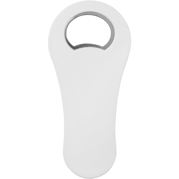 Rally magnetic drinking bottle opener - White