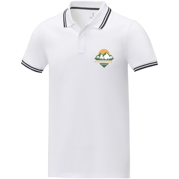 Amarago short sleeve men's tipping polo - White / XS