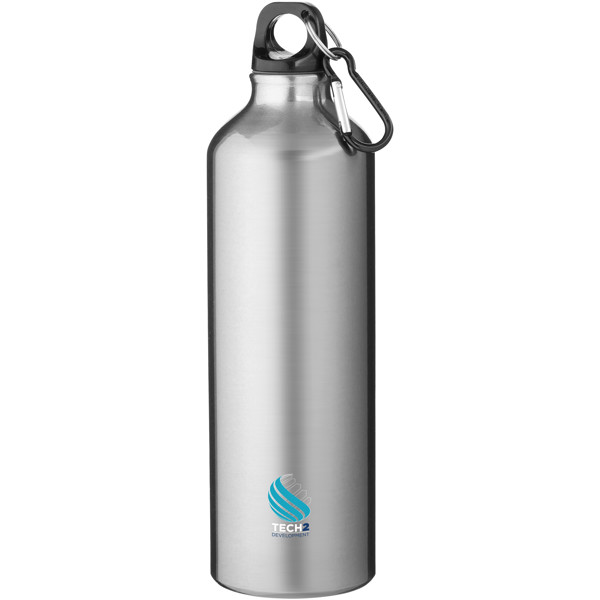 Oregon 770 ml RCS certified recycled aluminium water bottle with carabiner - Silver