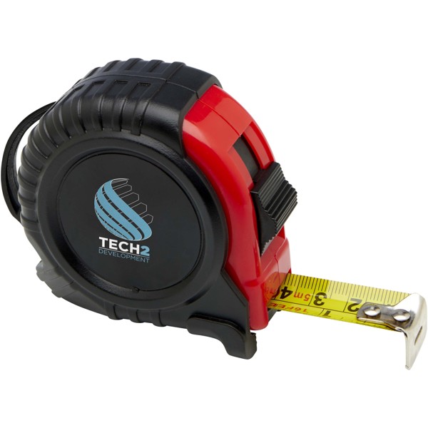 Score 5 metre tape measure with belt clip - Red
