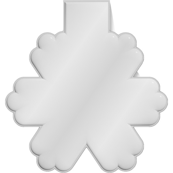 RFX™ M-10 snowflake reflective PVC magnet - White