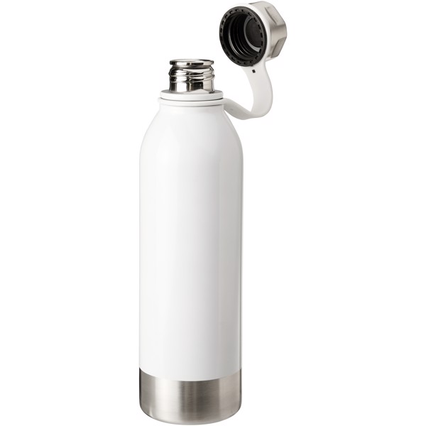 Perth 740 ml stainless steel sport bottle - White