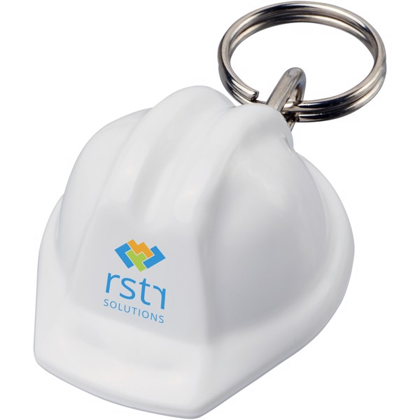 Kolt hard-hat-shaped keychain - White