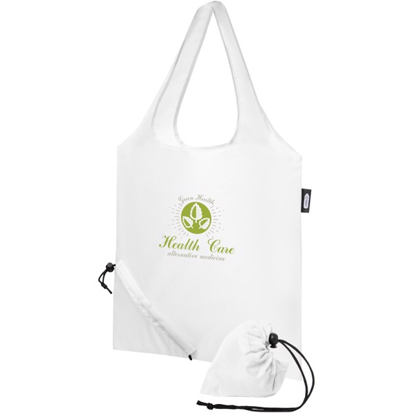 Sabia RPET foldable tote bag 7L - White