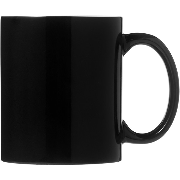 Java 330 ml ceramic mug - White / Solid black