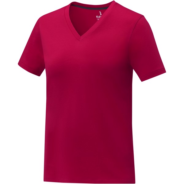 Somoto short sleeve women's V-neck t-shirt - Red / 2XL