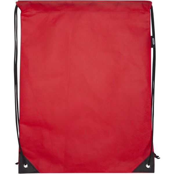 Evergreen GRS recycled non-woven drawstring bag 5L - Red