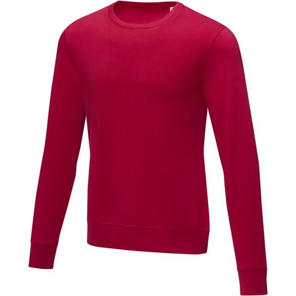 Zenon pánský svetr s kruhovým výstrihem - Červená s efektem námrazy / 5XL