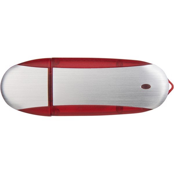 Oval USB - Červená s efektem námrazy / Stříbrný / 32GB