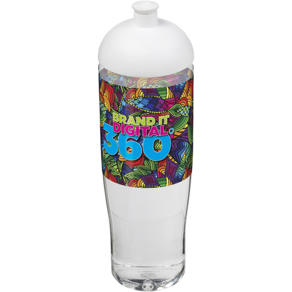 H2O Active® Tempo Bidón deportivo con Tapa Dome de 700 ml - Transparente / Blanco