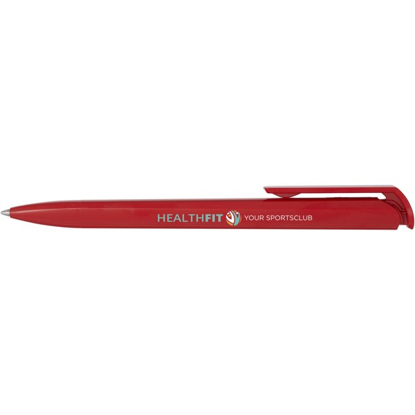 Lucia recycled plastic ballpoint pen (black ink) - Red
