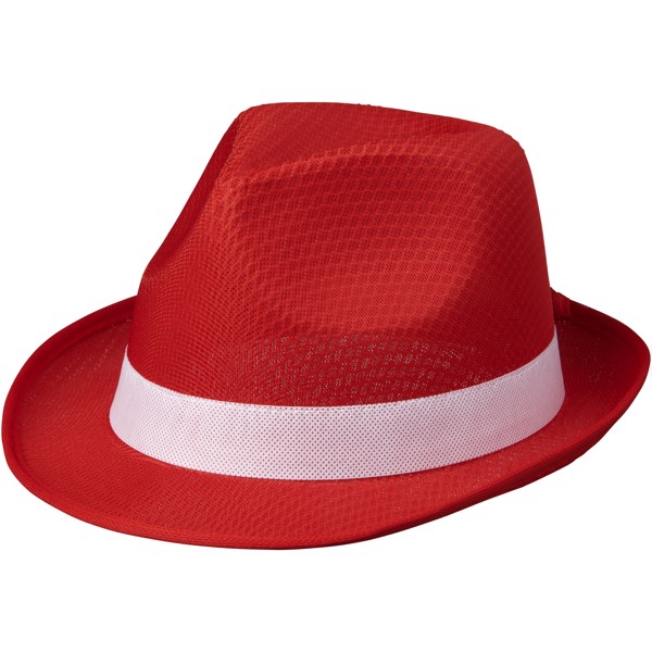 Klobouk Trilby - Červená s efektem námrazy