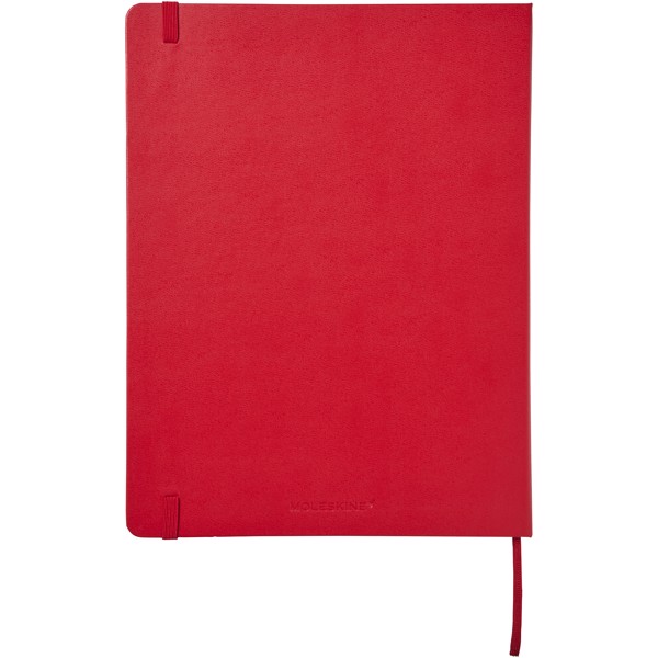 Classic XL hard cover notebook - squared - Scarlet red
