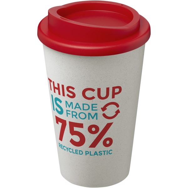 Americano Eco 350 ml recyklovaný kelímek - Bílá / Červená s efektem námrazy
