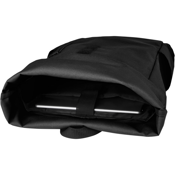 Byron 15.6\" GRS RPET roll-top backpack 18L - Black