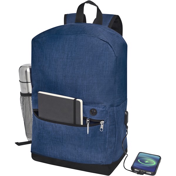 Hoss 15.6\" business laptop backpack 16L - Heather Navy