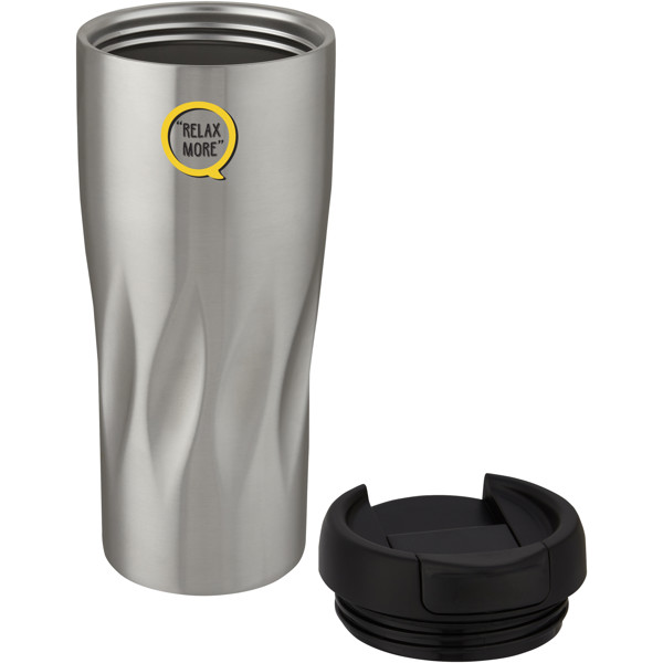 Waves 450 ml copper vacuum insulated tumbler - Silver