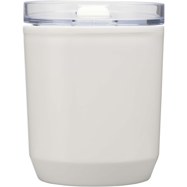 Hudson 180 ml recycled plastic double-wall tumbler - White