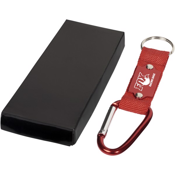 Přívěsek na klíče Strap s karabinkou - Červená s efektem námrazy