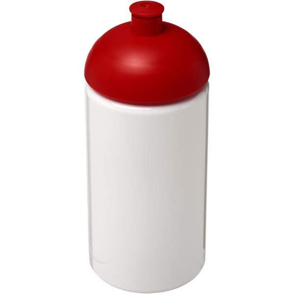 Láhev s kupolovitým víčkem H2O Bop® 500 ml - Bílá / Červená s efektem námrazy
