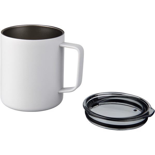 Taza de 420 ml con aislamiento de cobre al vacío "Rover" - Blanco