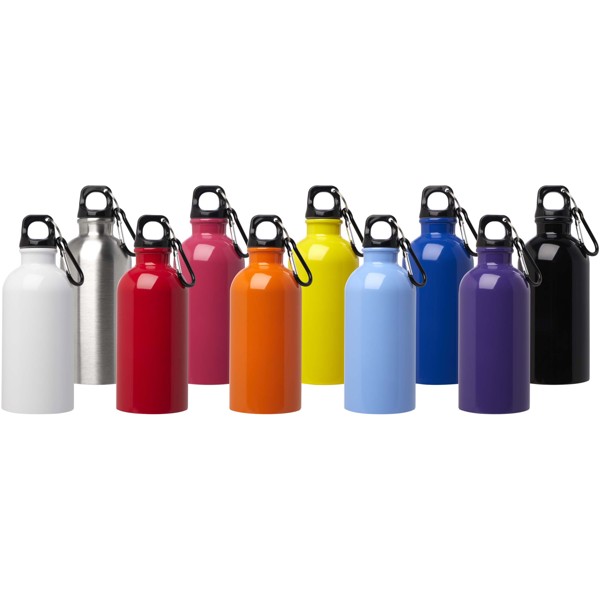 Oregon 400 ml RCS certified single wall stainless steel water bottle with carabiner - Red