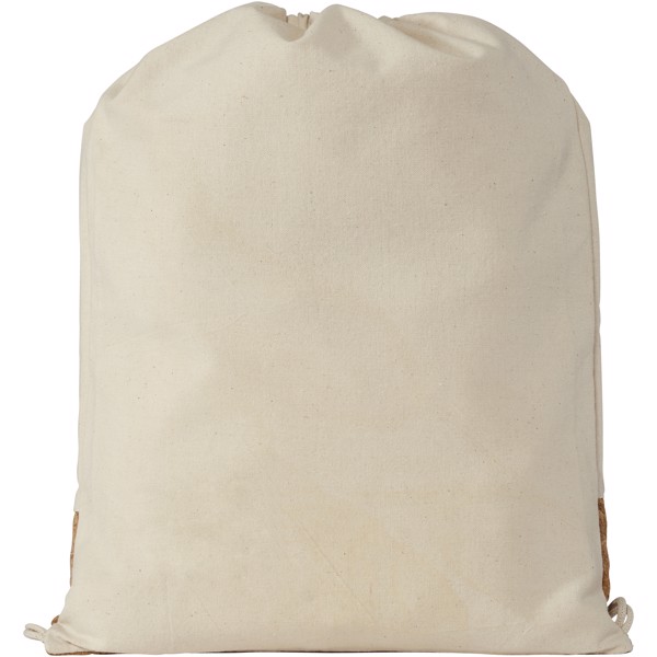 Woods 150 g/m² cotton and cork drawstring backpack