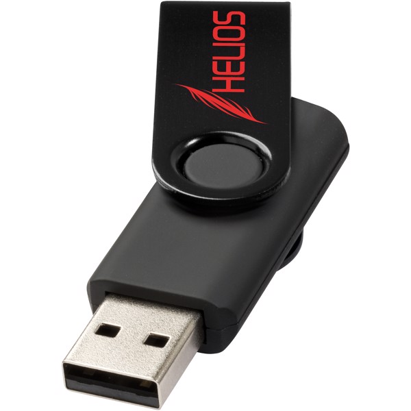 Rotate-metallic 4GB USB flash drive - Black