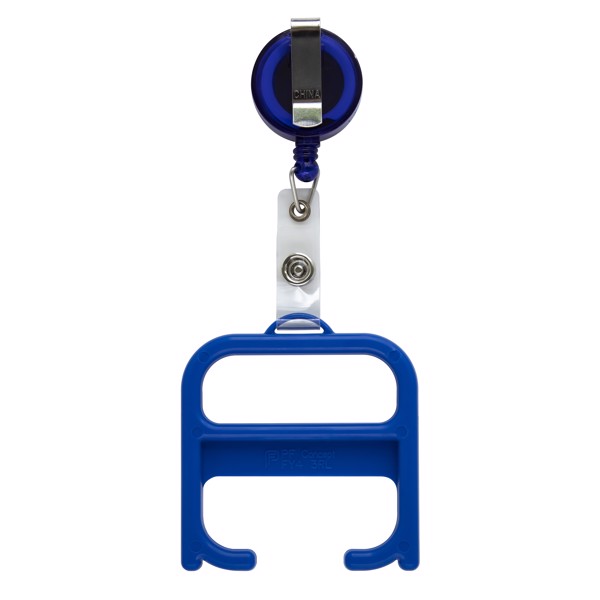 Hygiene handle with roller clip - Royal blue / Transparent royal blue