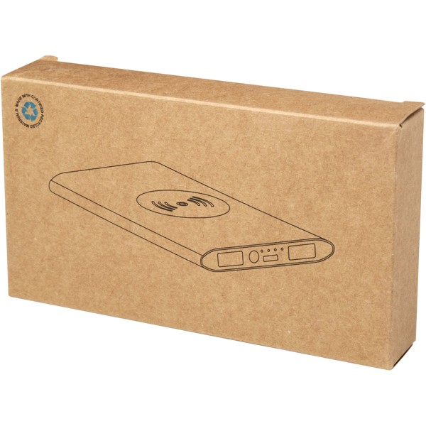 Juice 8000 mAh Type-C recycled aluminium wireless power bank - Red