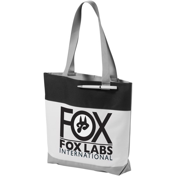 Bloomington Tragetasche - weiss / schwarz