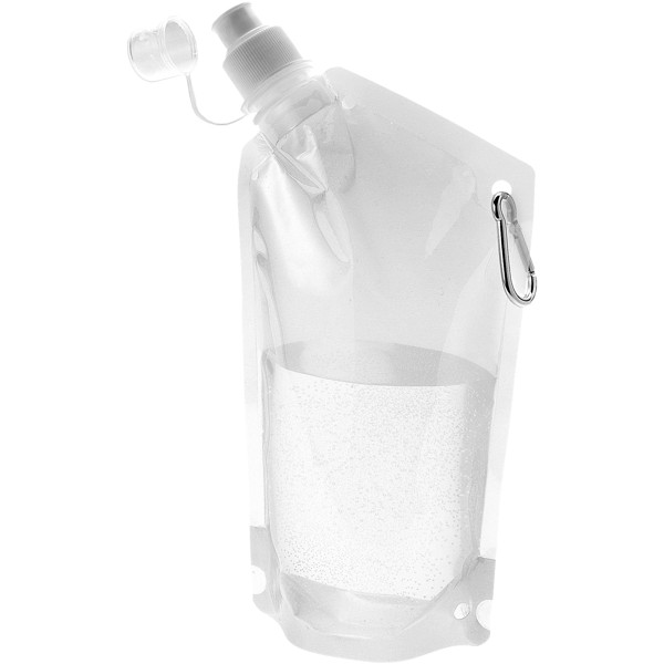 Cabo 600 ml water bag with carabiner - Transparent clear