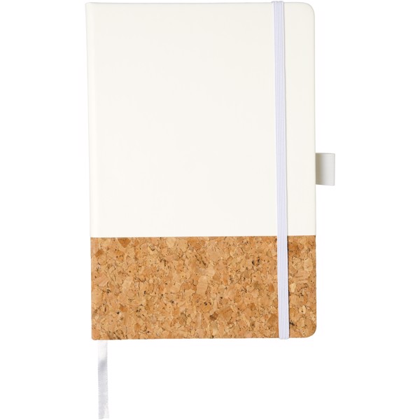 Evora A5 cork thermo PU notebook - White