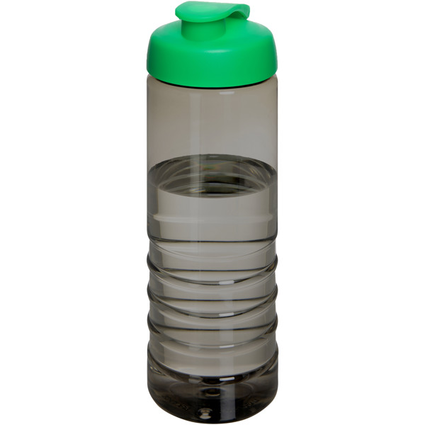 H2O Active® Eco Treble 750 ml flip lid sport bottle - Charcoal / Green