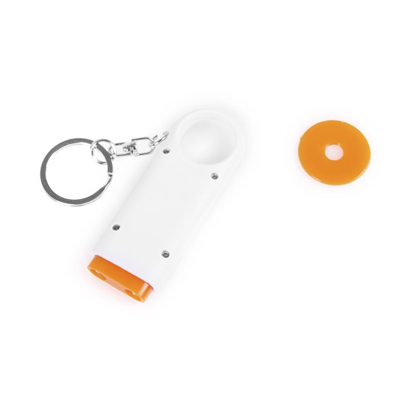 Keyring Coin Kipor - White