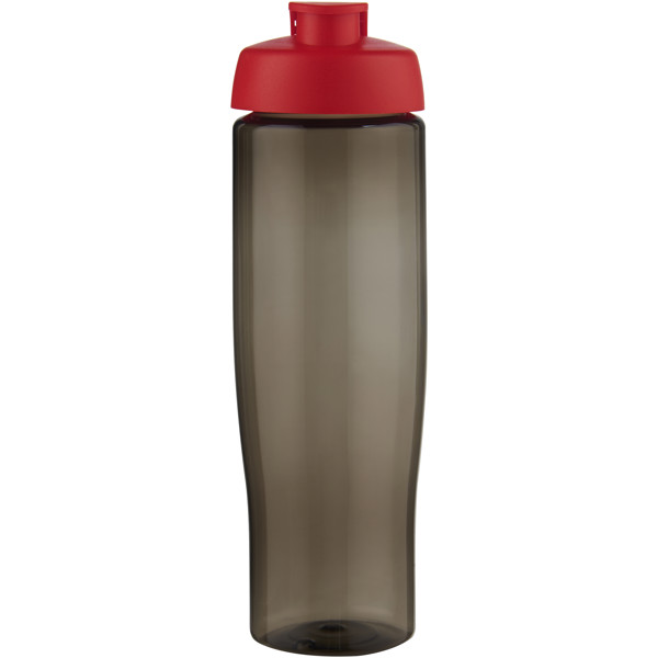 H2O Active® Eco Tempo 700 ml flip lid sport bottle - Red / Charcoal