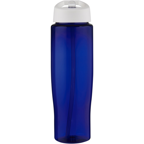 H2O Active® Eco Tempo 700 ml spout lid sport bottle - White / Blue