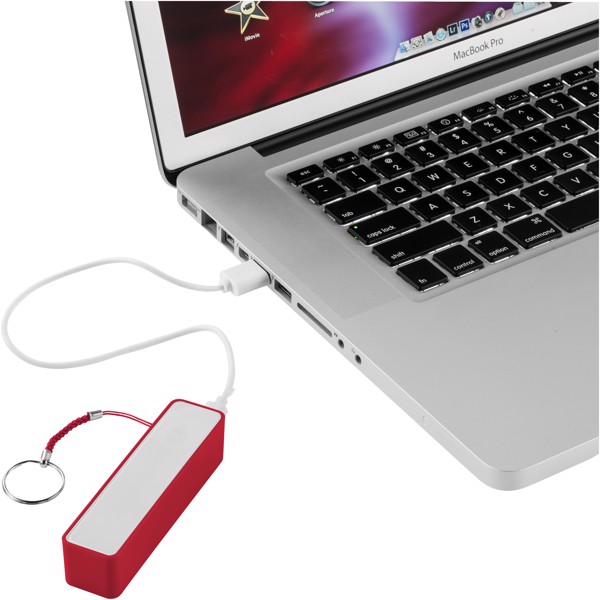 Powerbanka Jive 2 000 mAh - Červená s efektem námrazy / Bílá
