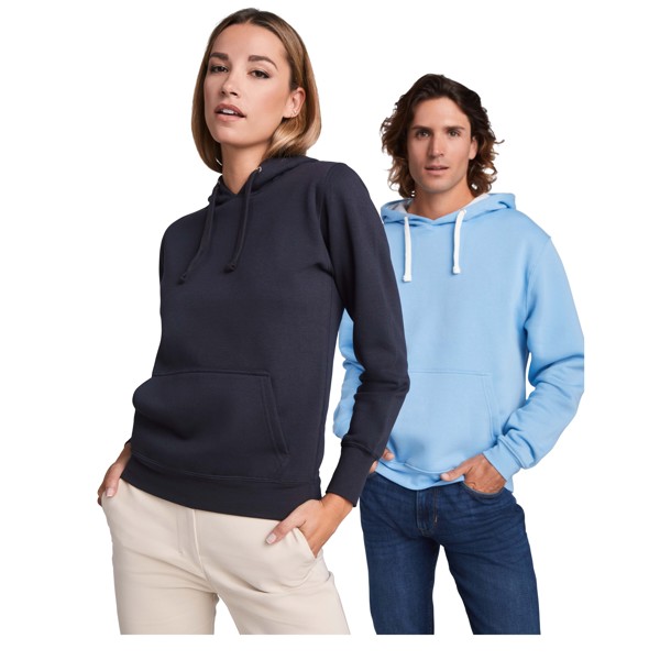 Urban men's hoodie - White / Navy Blue / M