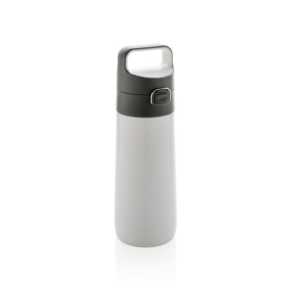 Hydrate leak proof lockable vacuum bottle - White
