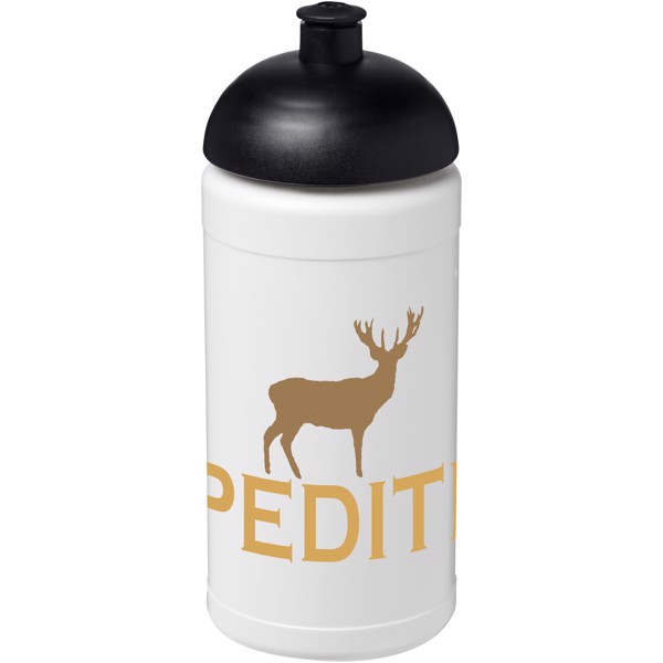 Baseline® Plus 500 ml dome lid sport bottle - White / Solid black