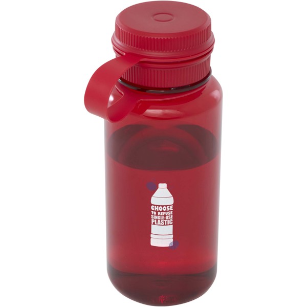 Ryder 900 ml RCS certified RPET sport bottle with multi-function lid - Red