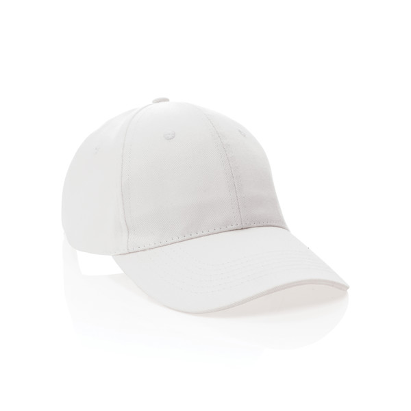 Impact 6 panel 280gr Recycled cotton cap with AWARE™ tracer - White