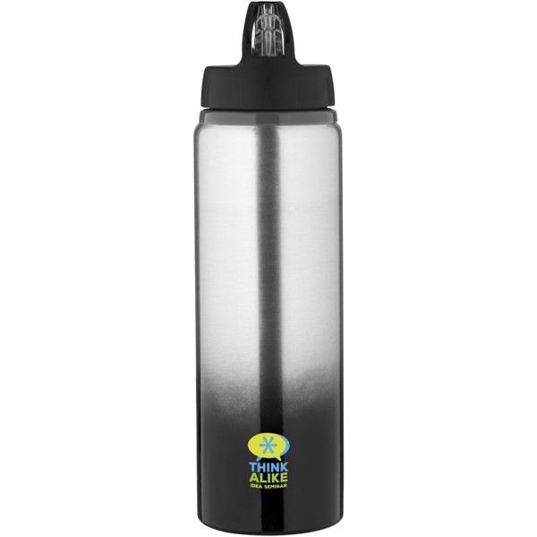 Gradient 740 ml sport bottle - Solid black / Silver