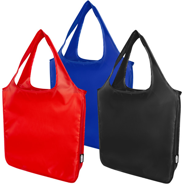 Ash RPET large foldable tote bag 14L - Black