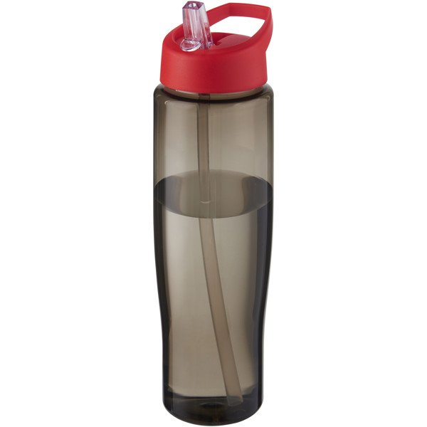 H2O Active® Eco Tempo 700 ml spout lid sport bottle - Red / Charcoal