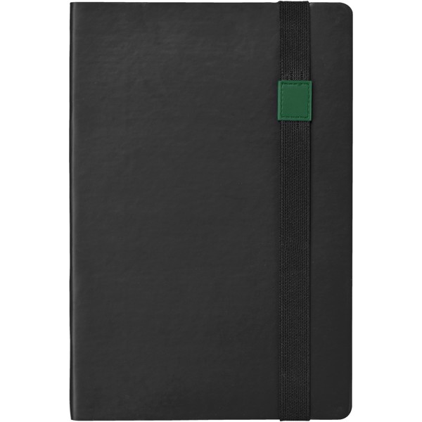 Zápisník s měkkou obálkou A5 Doppio - Černá / Zelená