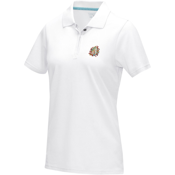 Graphite short sleeve women’s organic polo - White / XS