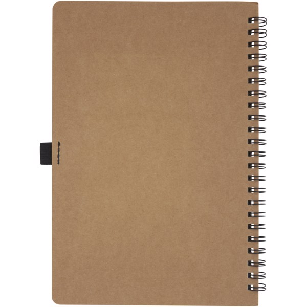 Cobble A5 wire-o recycled cardboard notebook with stone paper
